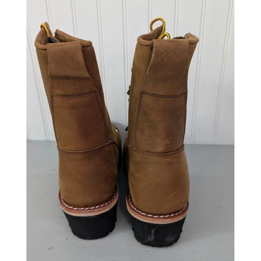 Georgia Logger Boots Men‎ GB00065 400G Waterproof Insulated Steel Toe 10.5M NOB